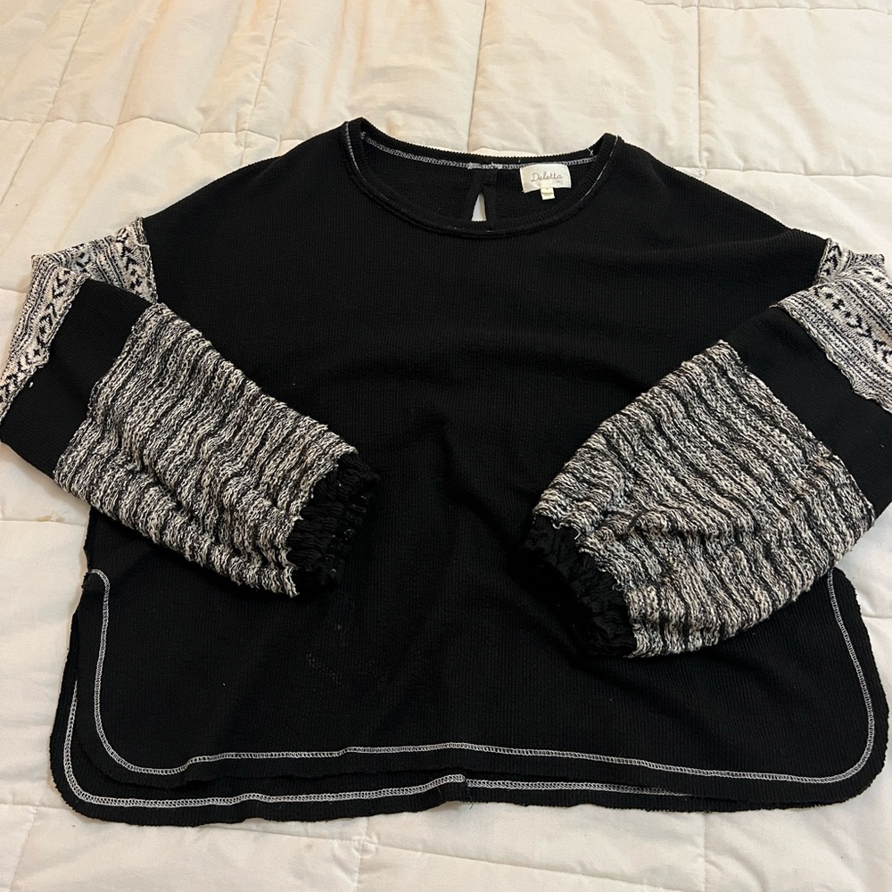 Anthropologie Deletta Split Hem Sweater